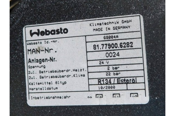 MAN NG 363 (A23) Autobús Webasto 81.77900.6282