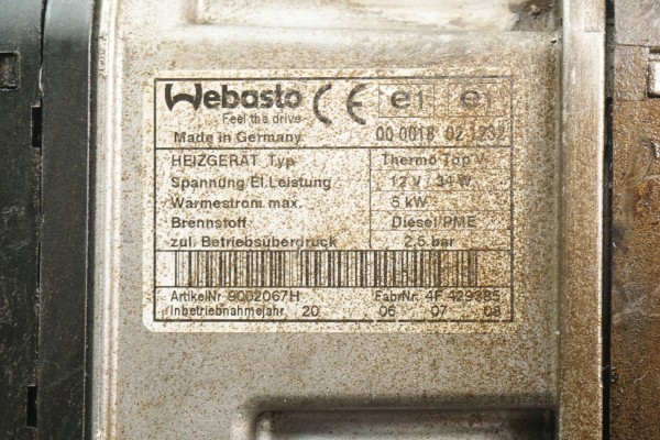 PARKING HEATER WEBASTO VW SKODA SEAT AUDI 9002067H Quality of parts according to GVO O original with manufacturer s logo OE