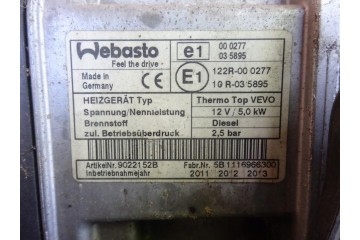 Calefactor Webasto VW Sharan 7N / Seat Alhambra 7N 2010-2020
