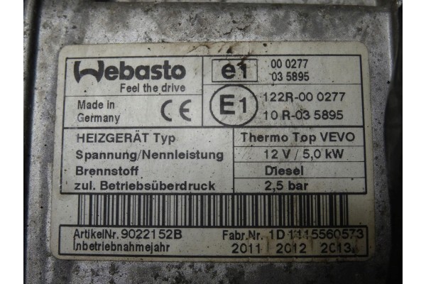 Calefactor Webasto VW Sharan 7N / Seat Alhambra 7N 2010-2020