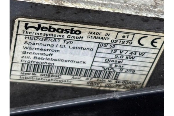 Webasto para VW TRANSPORTER IV Box (70XA) 2.5L diésel 75kW 1998