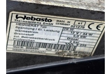 Webasto para VW TRANSPORTER IV Box (70XA) 2.5L diésel 75kW 1998