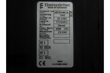 D4S 81 61900 6404 WEBASTO HEATING MAN TGA TGX 18 440