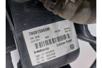 VW SHARAN SEAT ALHAMBRA 7N HEATER WEBASTO 7N0815065M Catalog number of substitutes 9022421A 9022152A
