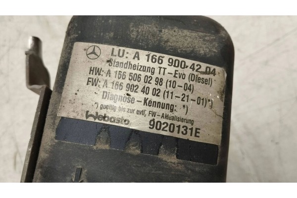 2012 Mercedes Benz ML W166 Parking heater Webasto A1669004204 Catalog number of the part A1669004204