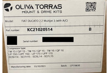 Bracket Oliva Torras Ducato 2 2 MultiJet KC21020514 Part manufacturer no brand