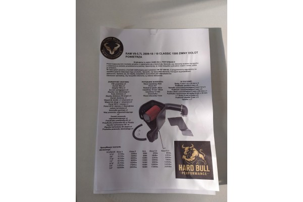 Sistema de Admisión de Aire Frío HARD BULL para Dodge RAM 1500 5.7 H