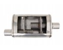 CHAMBER CENTER SILENCER 70MM 2 75 INCH TURBOWORKS 304SS 355MM Quality of parts according to GVO P replacement with original qual