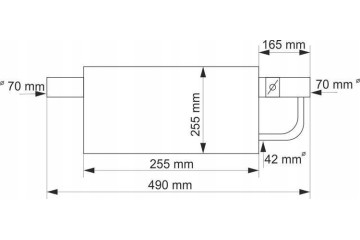 Active silencer with throttle TurboWorks 2 75 inch 70mm Catalog number of the part TW TL 221