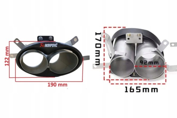 Silencer Tip Inlet 165mm Outlet 190mm For Audi RS7 RS5 B8 RS6 C7 C8 Part manufacturer ZR