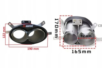 Silencer Tip Inlet 165mm Outlet 190mm For Audi RS7 RS5 B8 RS6 C7 C8 Part manufacturer ZR