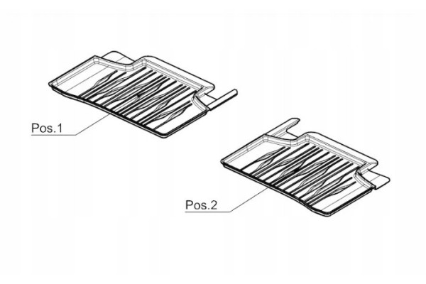 ORIGINAL RUBBER RUGS REAR MERCEDES BENZ EQS V297 BLACK WITH CODE 223 Catalog number of the part A29768055069051