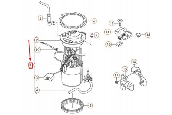 Indicador de combustible AUDI Q5 8R transmisor 8R0919050G ORIGINAL