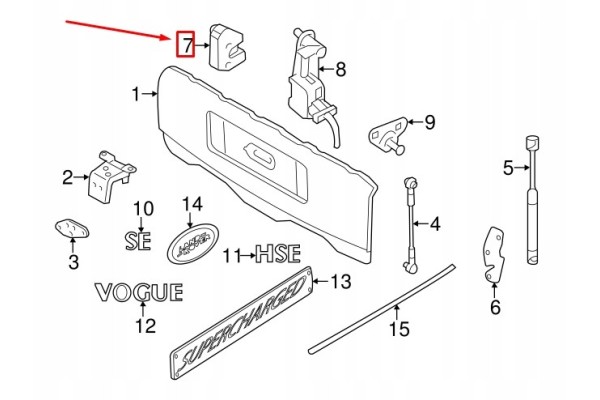 Trunk lid lock Range Rover L322 CWC000120 XH4244670AA new OE Packaging status original