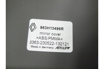 RENAULT AUSTERAL MEGANE E TECH MIRROR COVERS SATIN GREY 963H13496R Version European