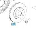 Original brake disc front Mercedes Benz GLA OE A246421241207