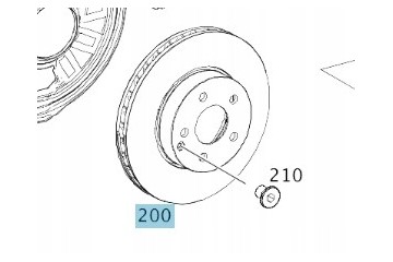Original brake disc front Mercedes Benz GLA OE A246421241207