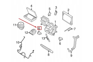 Heater air supply control motor right Land Rover Discovery 4 L319 Catalog number of the part LR041274