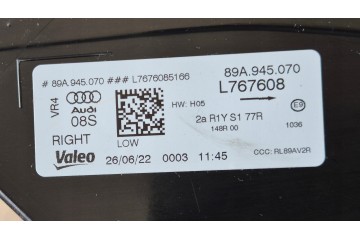 Lamp LOW rear RIGHT REAR Audi Q4 E Tron OE 89A945070 EUROP ORYG NEW FOIL Version European