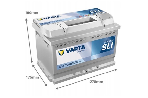 CAR BATTERY VARTA DYNAMIC SLI P 12V 77AH 780A E44 Part manufacturer Varta