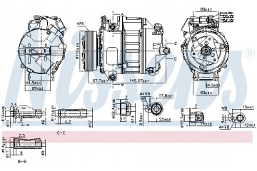 Compressor air conditioning NISSENS 890759 Part manufacturer Nissens
