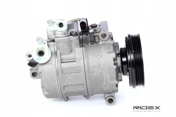 Air conditioning compressor RIDEX 447K0103 7SUE16 for AUDI A6 Sedan 4B2 C5 A8 EAN GTIN 4059191242085