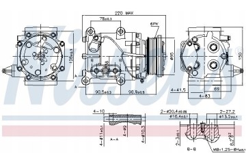 AIR CONDITIONING COMPRESSOR NISSENS 89365 Product weight with unit packaging 11 kg