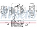 Air conditioning compressor NISSENS 89111 Car type passenger cars