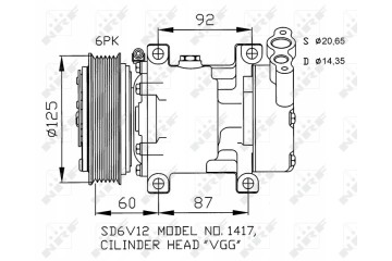 Compressor air conditioning NRF 32235 Quality of parts according to GVO Q original with factory logo OEM OES