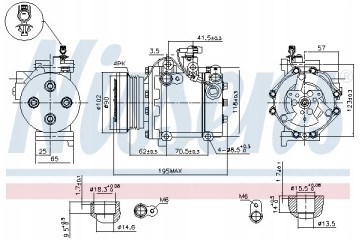 NISSENS 89349 Compressor air conditioning Compressor ID MSC060CA