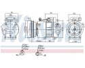 Air conditioning compressor NISSENS 89292 Car type cargo vans passenger cars
