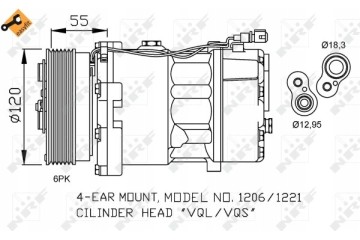 NRF 32064 Compressor air conditioning Quality of parts according to GVO Q original with factory logo OEM OES