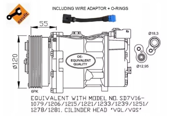 NRF 32064 Compressor air conditioning Version European
