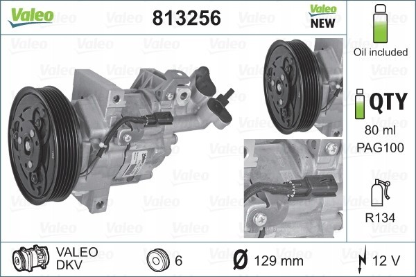 VALEO 813256 air conditioning compressor Part manufacturer Valeo