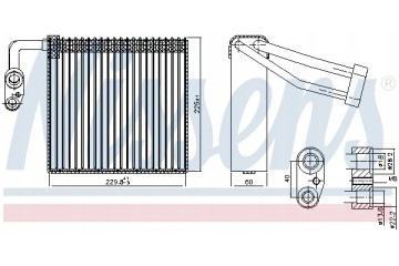 Air conditioning evaporator NISSENS 92297 Car type cargo vans passenger cars
