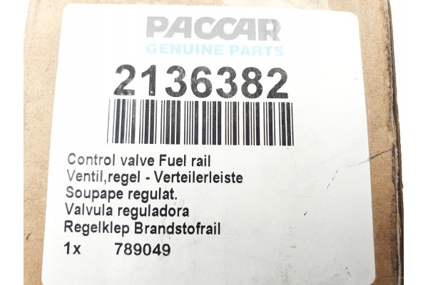 FUEL PRESSURE REDUCTION VALVE DAF CF XF 2136382 ORIGINAL DAF OE Catalog number of the part ZAWOR REGULACJI PACCAR DELPHI 7210 05