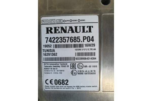 Módulo GPS, Unidad de Control, Casete para Renault Trucks 7422357685.
