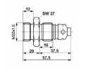 Check valve M22 x 1 5 4340210000 Wabco Part manufacturer Wabco