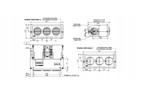 UNIVERSAL ADDITIONAL WATER HEATER 12V 6KW F Part manufacturer Siroco