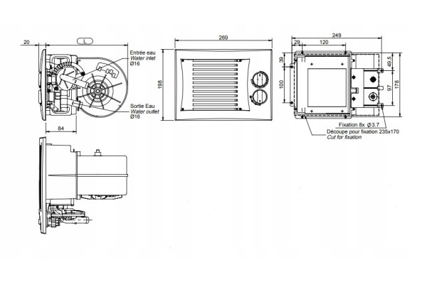 UNIVERSAL WATER HEATER 24V 6 6 KW Catalog number of the part 2456788976655