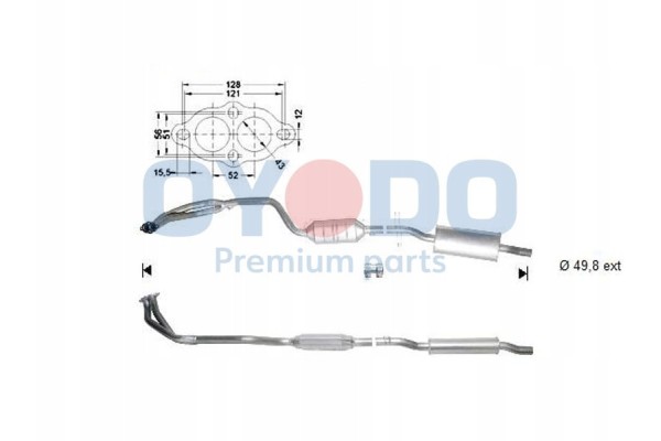 OYODO CATALYTIC CONVERTER BMW 10N0058 OYO Catalog number of the part 10N0058 OYO