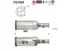 PERMANENT PARTICLE FILTER DPF CITROEN JUMPY II 2 0HDI EURO 4 ASCFD1024