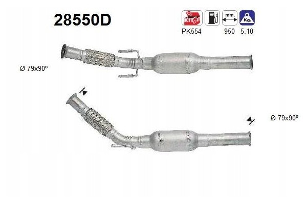 CATALYTIC CONVERTER PEUGEOT 406 2 0HDI 110 KM ASC28550D