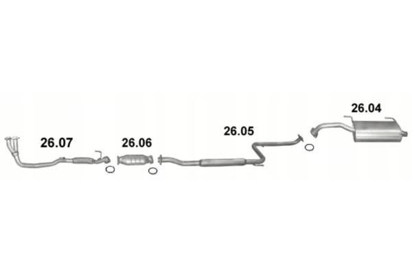 TOYOTA CELICA 1 6 PIPES END CENTER CATALYTIC CONVERTER