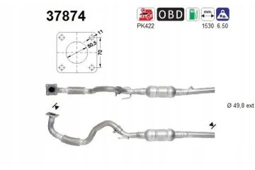 CATALYST 37874 AS SEAT VW BORA BORA I 1J2 Packaging status original