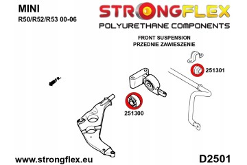 Front suspension kit Mini R50 R52 R53 00 06 R53 JCW 24MM Part manufacturer Strongflex