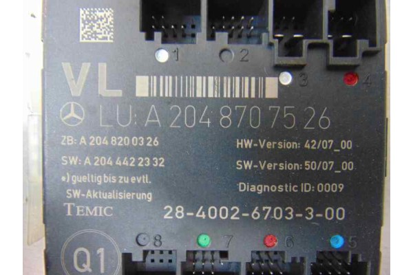A2048707526 MODULO CONFORT MERCEDES-BENZ CLASE C (BM 204) BERLINA