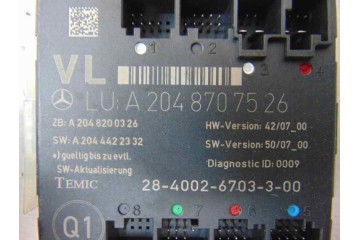 A2048707526 MODULO CONFORT MERCEDES-BENZ CLASE C (BM 204) BERLINA