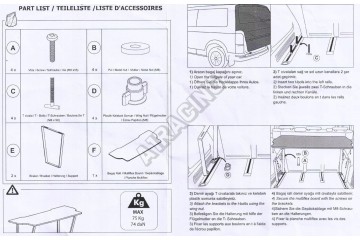 Camping deska do zavazadloveho prostoru VW T5 T6 2003 25 Product weight with unit packaging 0 kg