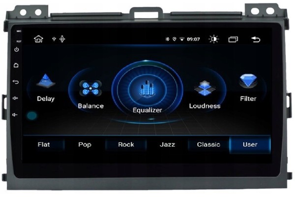 Radio Navegación Toyota Land Cruiser 2002-09 y Prado Android